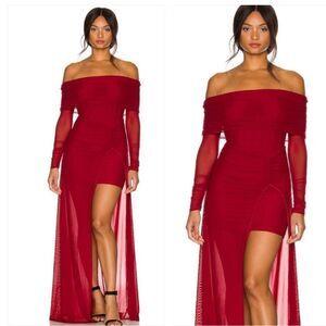 MAJORELLE Hampton Gown in Deep Garnet